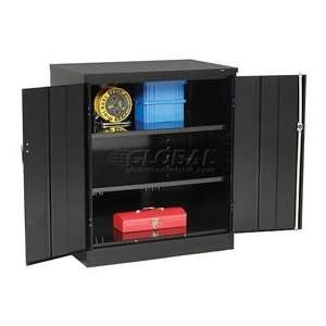  Counter Height Industrial Storage Cabinet 36x24x42 Black 