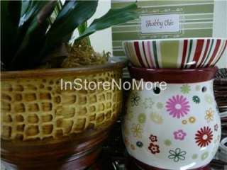 Scentsy FULL SIZE Warmer Retired SHABBY CHIC Red Pink Green RARE 