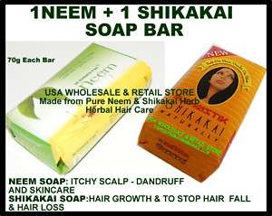 Shikakai + Neem Soap Hair Loss Fall Itchy Scalp USA SLR  