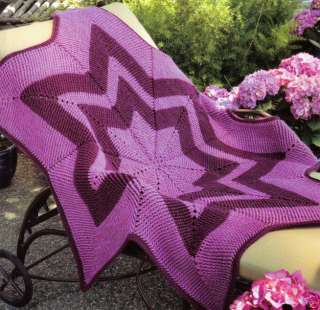 Ripple Star Afghan Crochet Patterns Afghans NEW Book Geometrics Pillow 
