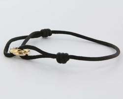 Estate Designer Cartier Trinity Tri 18k Gold Silk Cord Bracelet Fine 