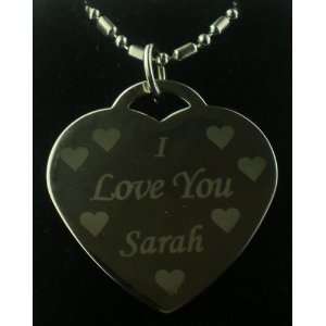  Valentines personalized #1 Heart Dog Tag Pendant 