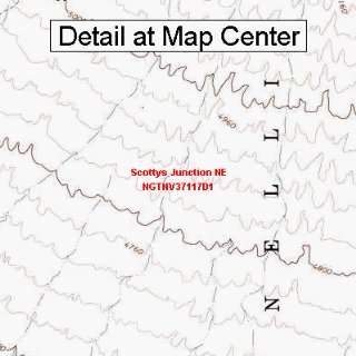 USGS Topographic Quadrangle Map   Scottys Junction NE, Nevada (Folded 