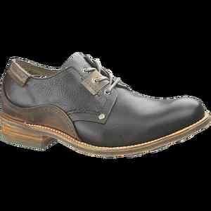 CATERPILLAR Mens Saul Casual Oxford Shoes Black/Brown Leather P711802 