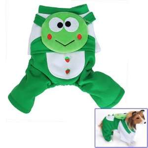    Green Frog Pet Dog Coat JumpSuit w/ Backpack   M: Pet Supplies