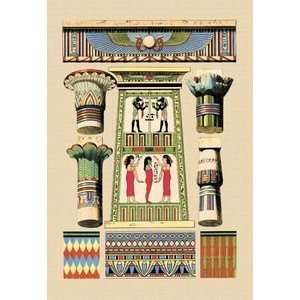  Egyptian Ornamental Architecture   12x18 Gallery Wrapped 