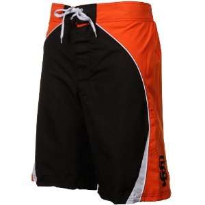   Giants Color Block Boardshorts   Black Orange
