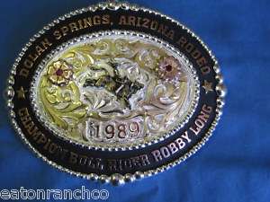 Clint Mortenson Custom Rodeo Trophy Belt Buckle CM2214  