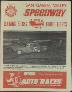 1970s San Gabriel Valley Speedway, Auto Races Program  