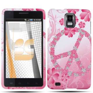 FOR NEW Samsung Infuse i997 PINK WHITE PEACE COVER CASE  