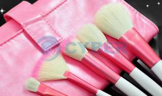 18pcs Eyeshadow Brusher Makeup Brush Set Kit With Roll Up Pink Bag 