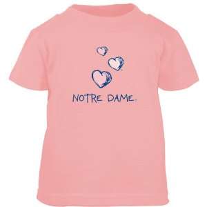  Notre Dame Fighting Irish Pink Infant Hearts T shirt 