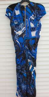 HOT 2011/12 NWOT Emilio Pucci Ruched Lapis Marble Draped Slinky Dress 