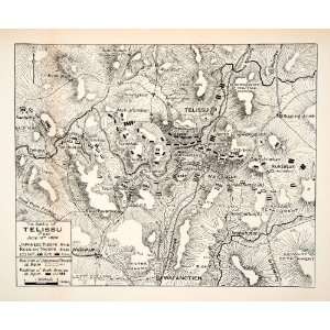  Map Battle Telissu First Day Military Positions Russo Japanese War 