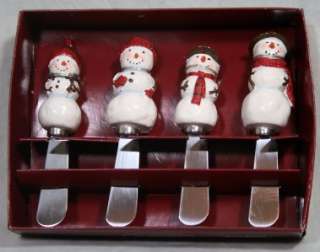 St Nicholas Square Warm Wishes Set of Four Spreaders Christmas Holiday 
