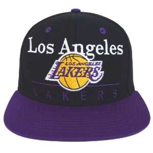  Los Angeles Lakers Dash Retro Snapback Cap Hat Black 