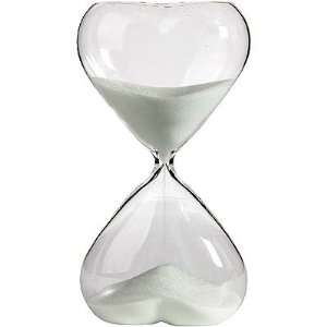 Lot Of 2 30 Min. Hourglass Sand Timer White 4.3x2.6x7.7  