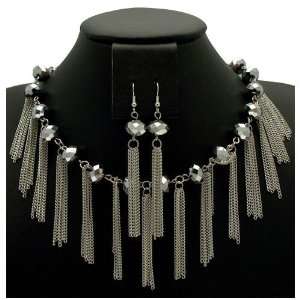  Acosta Jewellery   Silver Comet Bead & Stranded Chain 