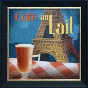  Café Au Lait by David Fischer 14x14 framed coffee print 