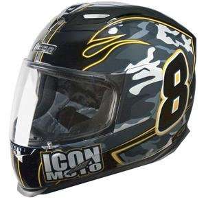  Icon Airframe Team Helmet   2X Large/Yellow Automotive