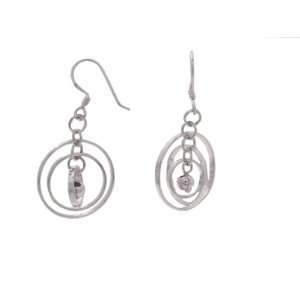  Sterling Silver Inside Circles Fashion Earrings Jewelry