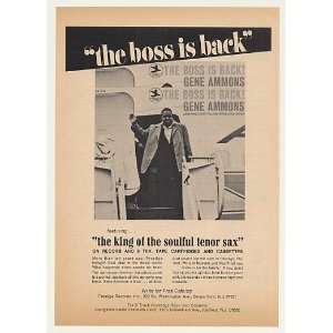 1970 Gene Ammons The Boss is Back Prestige Records Print Ad (44096 