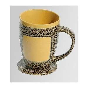   handmade pottery coffee mug   ash glazed yellow Always Azul Pottery