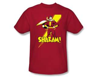   Marvel Shazam Lightning Pose DC Comics Superhero T Shirt Tee  