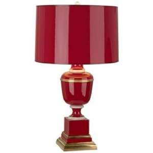  Mary McDonald Annika Red and Natural Brass Finish Table 