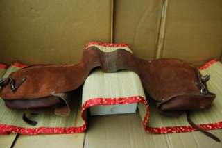 Vintage Western Leather Saddle Bags Hillsworth Nebraska Horse 