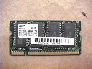 TOSHIBA SATELLITE 1135  S125 256MB PC2100S DDR MEMORY  
