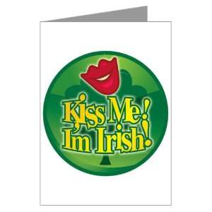  Greeting Cards (10 Pack) Kiss Me Im Irish Clover 