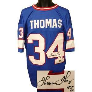 Autographed Thurman Thomas Jersey   Blue Prostyle Throwback HOF07 