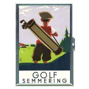 Golf Austria Retro Poster ID Holder, Cigarette Case or Wallet MADE IN 