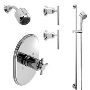 New Haven Complete Shower Kit 00 Finish: Brushed Nickel, Handle Type 