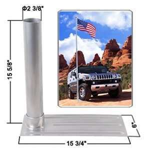  16x6 Steel Telescoping Tailgating Flagpoles Tire Stand 