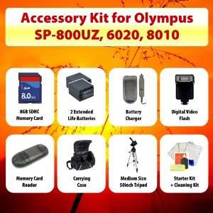  Point n Shoot Accessory KIT for Olympus SP 800UZ, 6020 