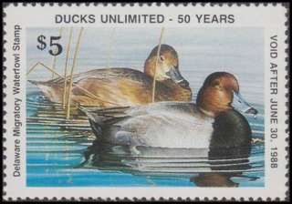 1987 Delaware State Duck Stamp Mint NH SCV $11.00  