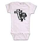 ozzy cross baby onsie romper clothes shirt top kid band