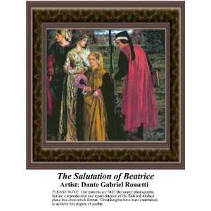  The Salutation of Beatrice, Cross Stitch Pattern PDF 