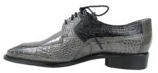 Stacy Adams Mens Leather Delray Oxford Dress Shoe Grey & Black 8 M 