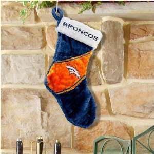  Denver Broncos Colorblock Plush Stocking: Sports 