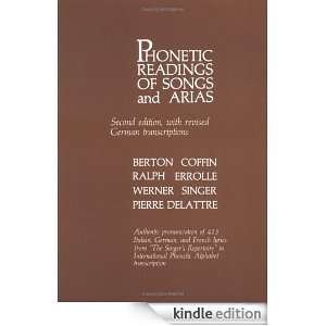   Readings of Songs and Arias Berton Coffin  Kindle Store