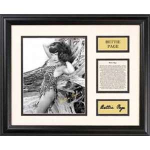  Bettie Page   Leopard Bikini   Framed 7 x 9 Photograph 