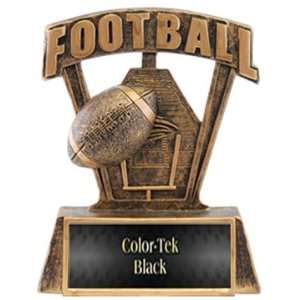  Prosport 6 Custom Football Resin Trophies BLACK COLOR TEK 