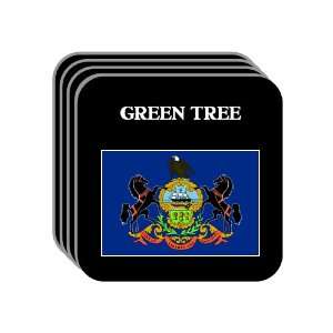 US State Flag   GREEN TREE, Pennsylvania (PA) Set of 4 Mini Mousepad 
