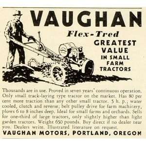  1933 Ad Vaughan Motors Farm Tractors Plows Agriculture 