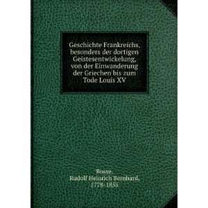   zum Tode Louis XV Rudolf Heinrich Bernhard, 1778 1855 Bosse Books