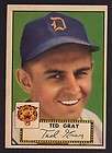 1952 TOPPS TED GRAY CARD #89 DETROIT TIGERS EXCELLENT + CONDITION