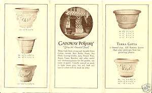 Vintage Advertising GARDEN Galloway Pottery DETROIT MI  